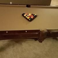 Solid Cherrywood Oak Pool Table for Sale