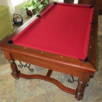 Pool Table + Dining Table with Benches + Table Tennis