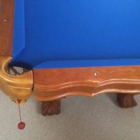 Unique Carved Wood Pool Table