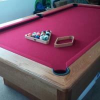 Custom 8 Foot Oak Pool Table