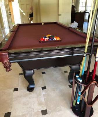 Stunning Antique Pool Table