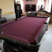 Black and Purple Custom Pool Table From Connally Billiards